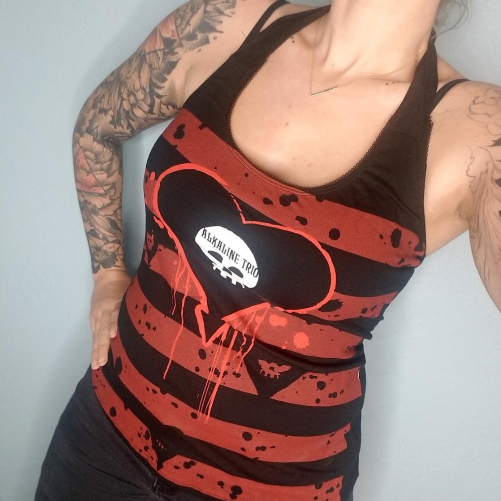 diy ALKALINE TRIO halter top